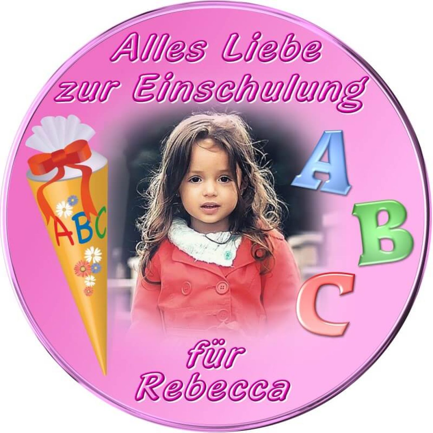 Persönlicher Tortenaufleger zur Einschulung Motiv 4