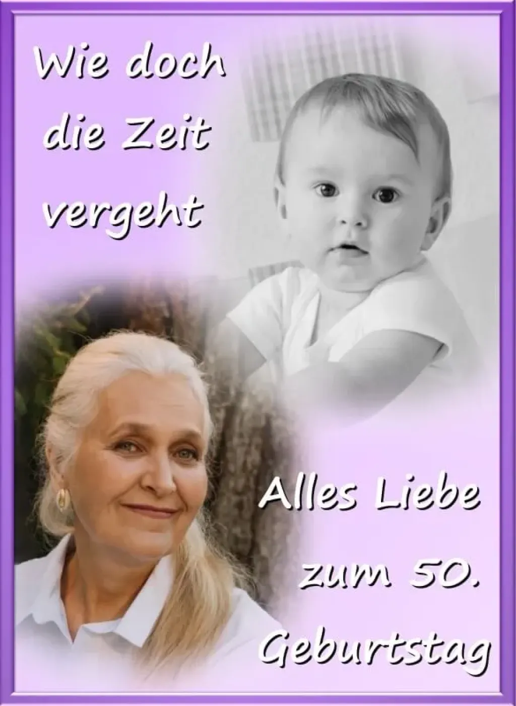 Rechteckiges Tortenfoto als Collage aus 2 Bildern (inkl. Wunschtext)
