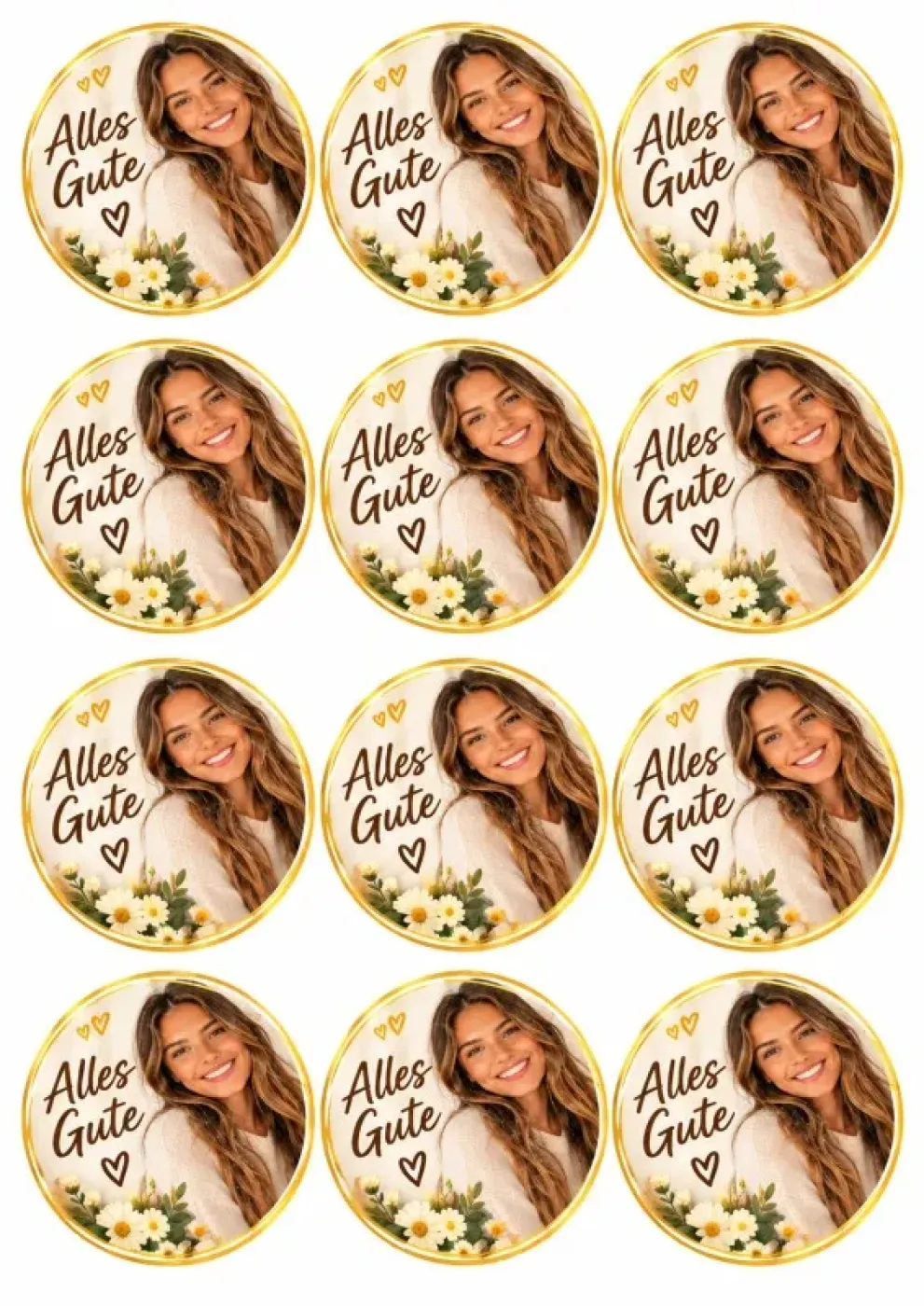 Personalisierte Muffin- und Cupcake-Aufleger im 12er-Set – Dein Wunschbild 12-mal gedruckt